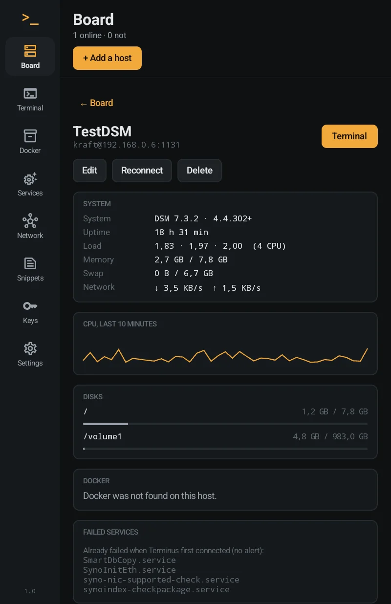 Terminus pour Android — capture d’écran 2